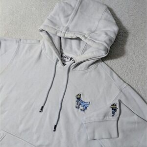 GOAT USA Mens Sz Med Sweatshirt White Hoodie Pullover Kangaroo Pocket